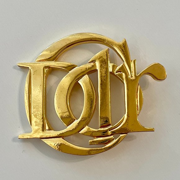 Vintage Christian Dior Logo Brooch - Picture 1 of 5
